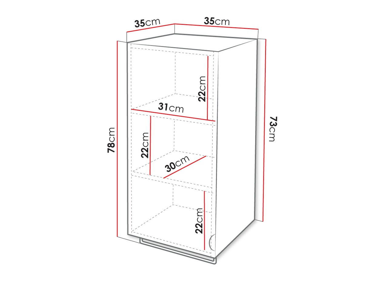 Cabinet de baie suspendat Fenenou 102 (Negru)