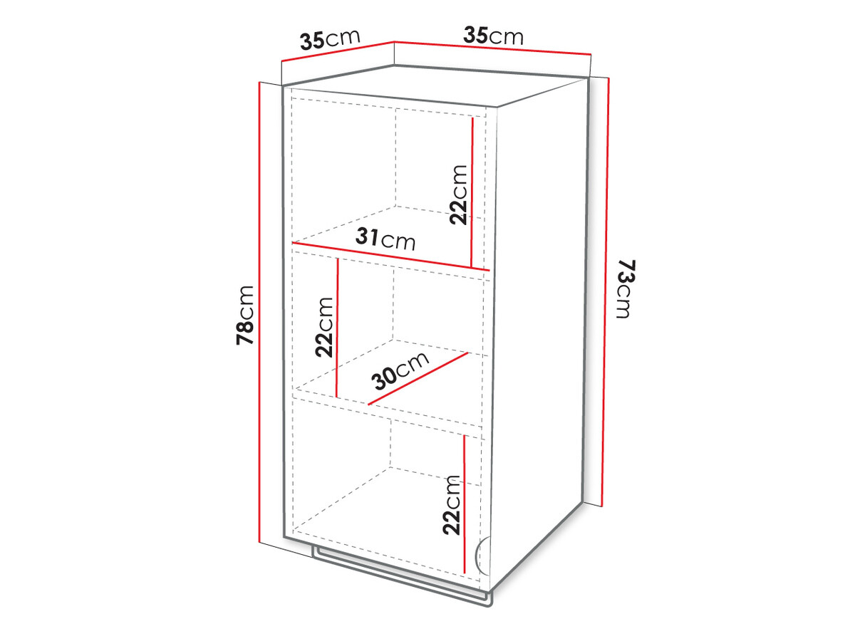 Cabinet de baie suspendat Matrix (Gri)