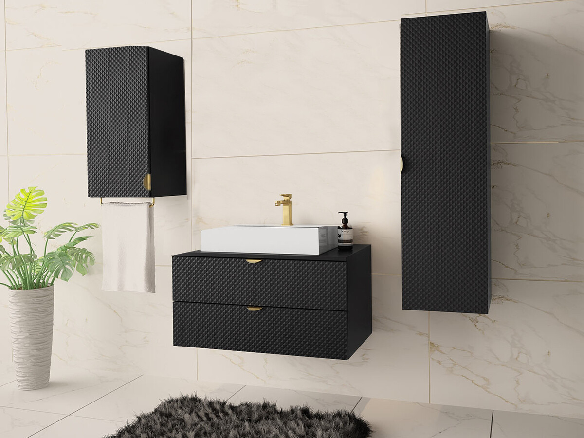 Cabinet de baie suspendat Fenenou 102 (Negru)