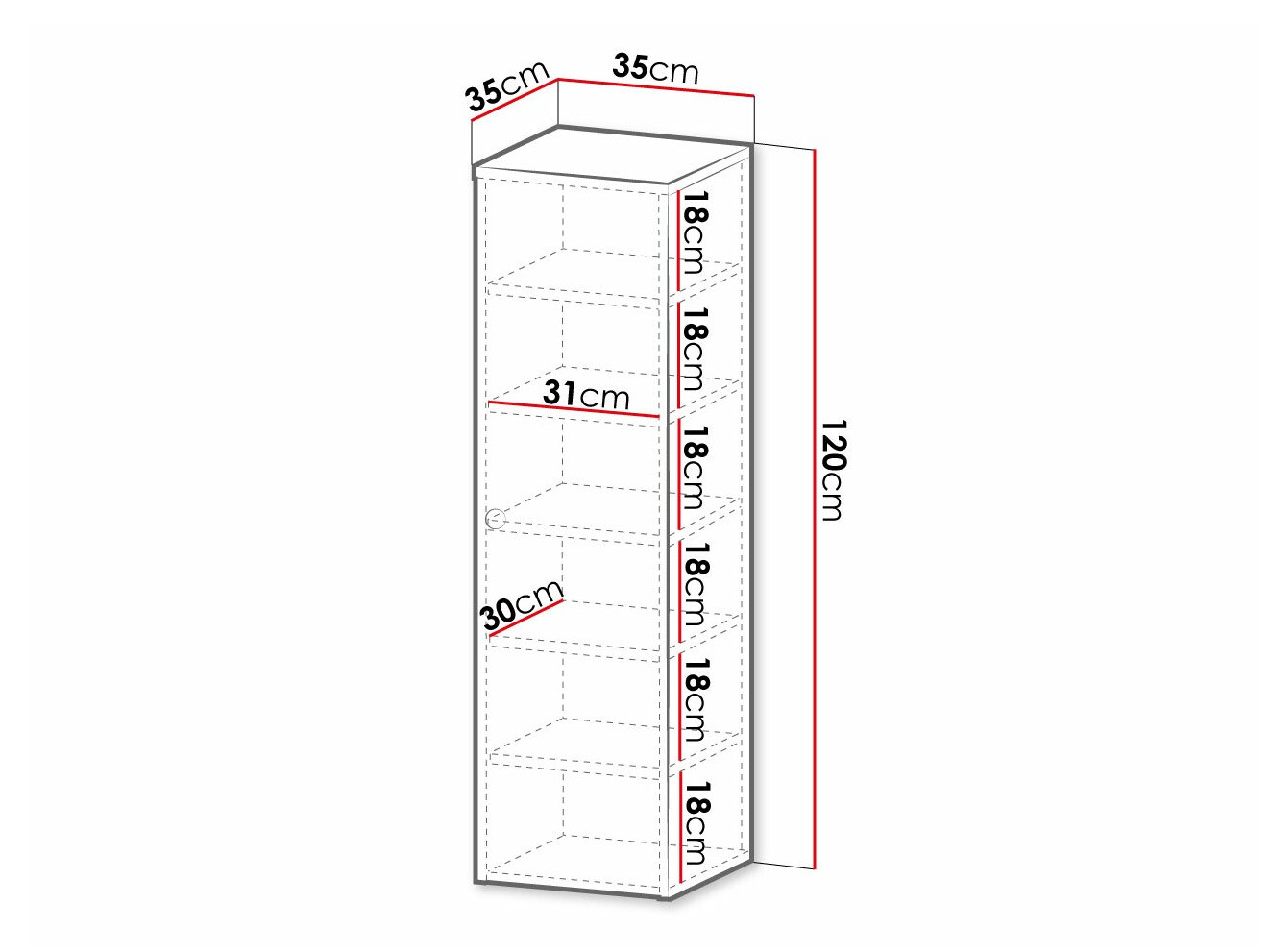 Cabinet de baie suspendat Violitas (Alb)