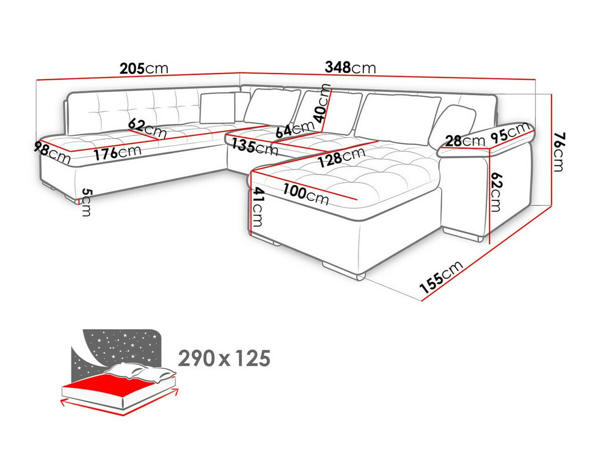 Set mobilier tapițat Comfivo Gemma II (Soft 017 + Lawa 05)