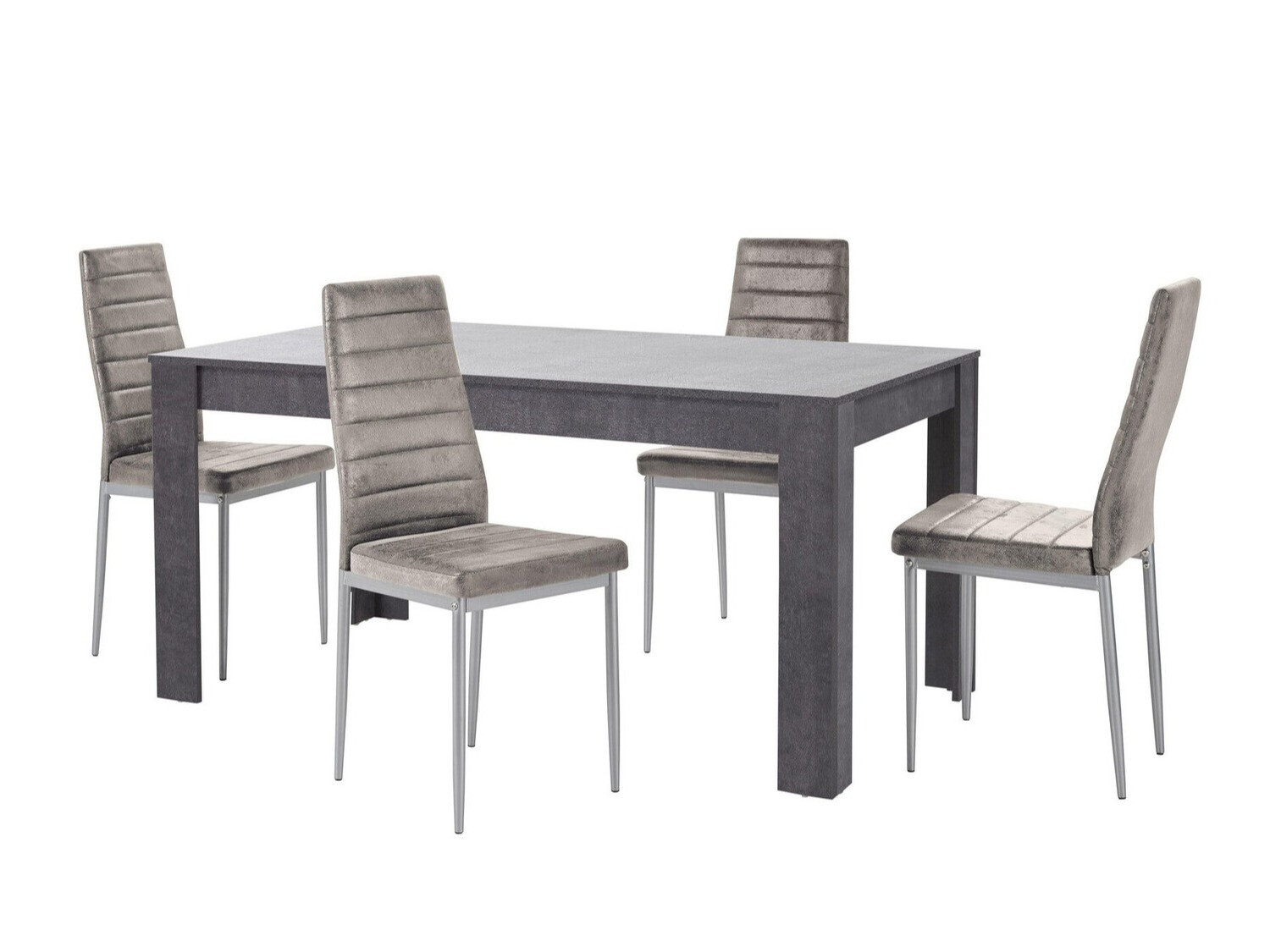 Set de mese Denton 605 (Argint + Gri deschis)