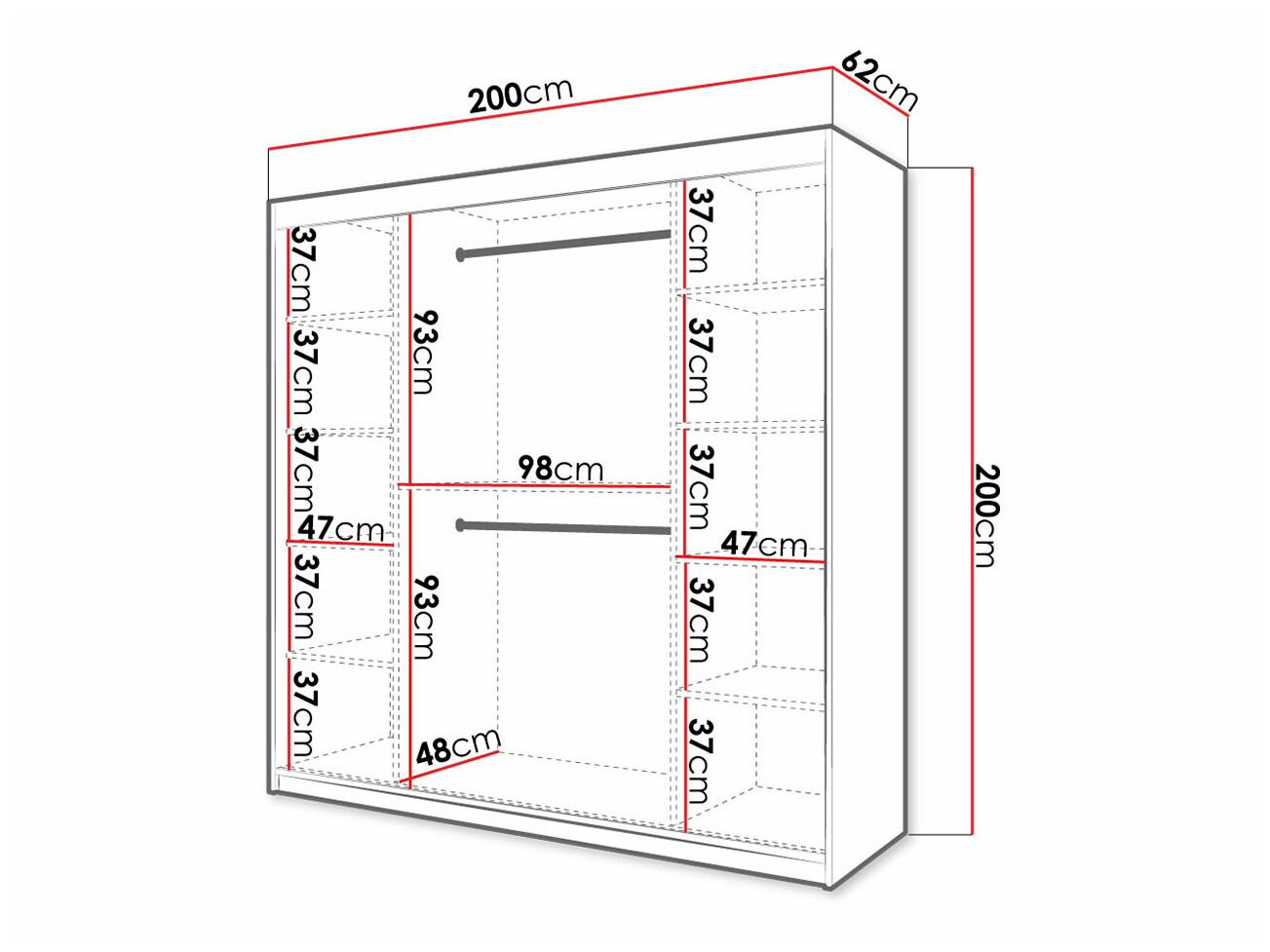Dulap Hartford 403 (Negru)