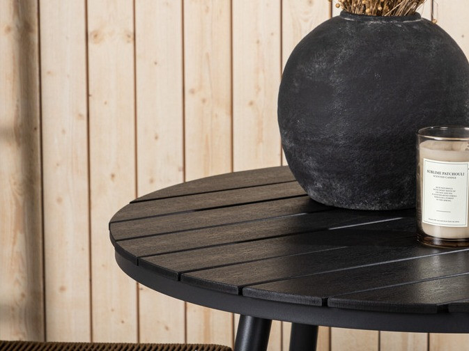 Mese și scaune Dallas 3782 (Maro deschis + Negru)