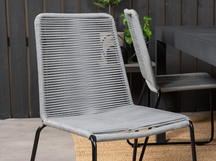 Mese și scaune Dallas 3783 (Gri + Negru)