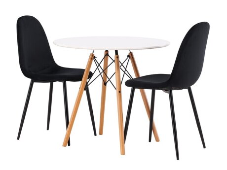 Set de mese Dallas 3790 (Negru + Aksominė Negru)