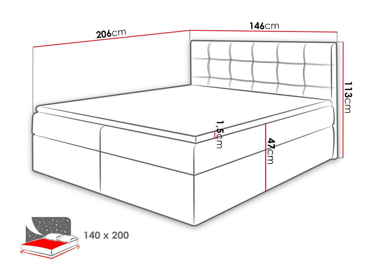 Pat boxspring Comfivo Gaudens (Kronos 09)