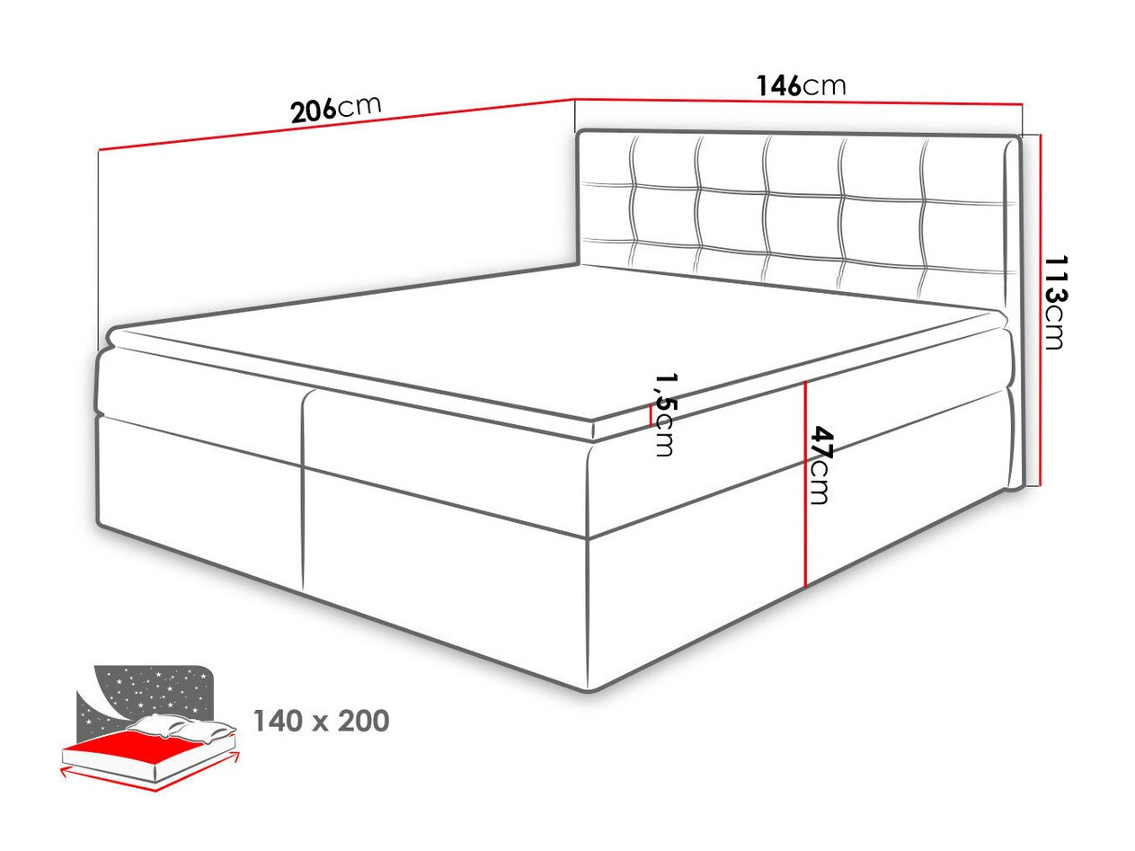 Pat boxspring Comfivo Gaudens (Kronos 29)