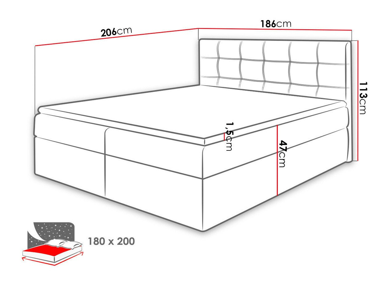 Pat boxspring Comfivo Gaudens (Muna 10)