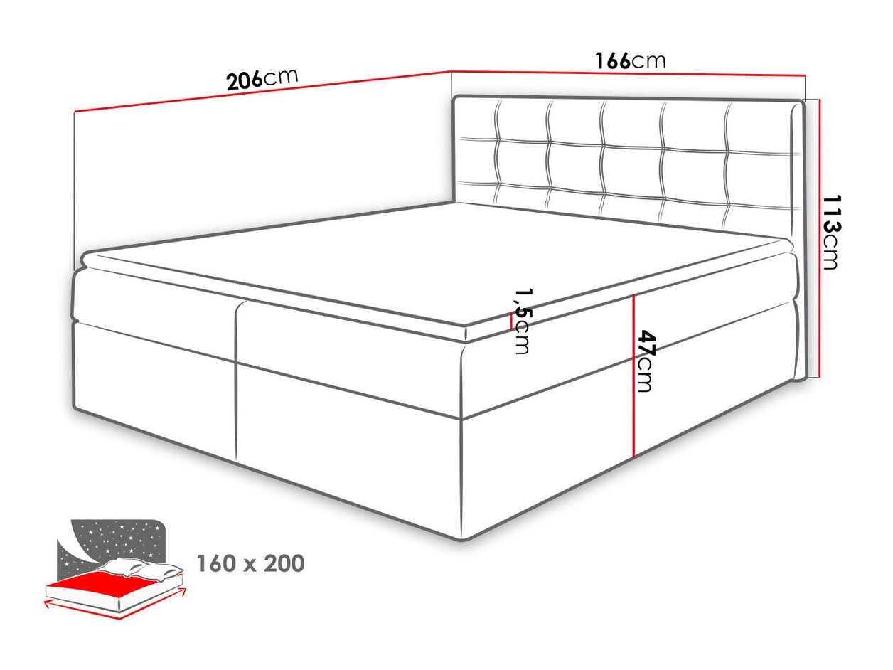 Pat boxspring Comfivo Gaudens (Soft 011)