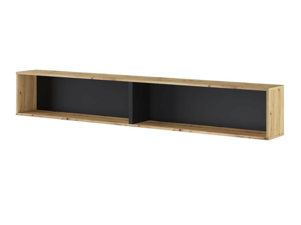 Raft de perete Concept Lenart III (Stejar artizan + Negru)