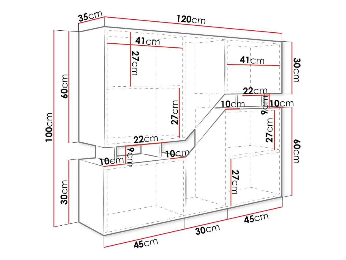 Bufet Comfivo Daldune (Stejar Wotan + Antracit)