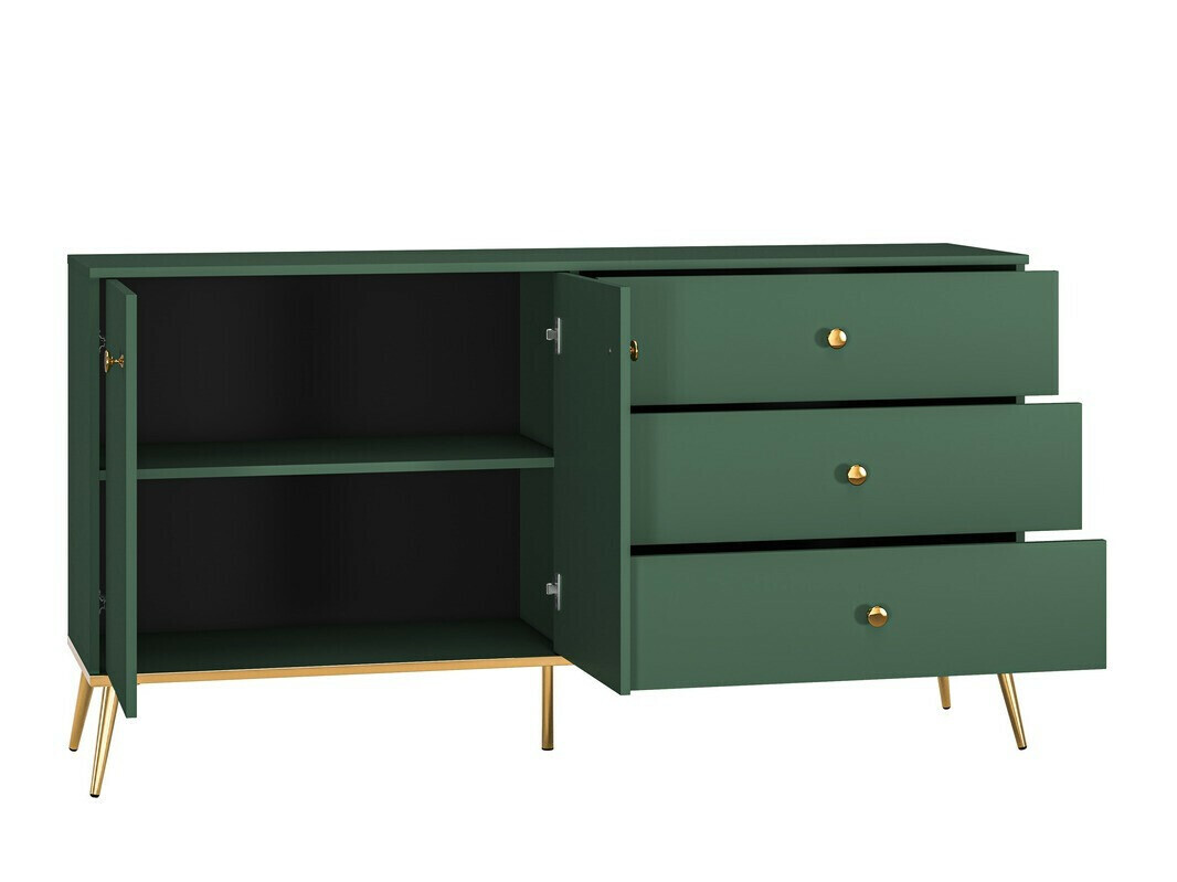 Set camera de zi Flonovu 109 (Verde închis + Auriu)