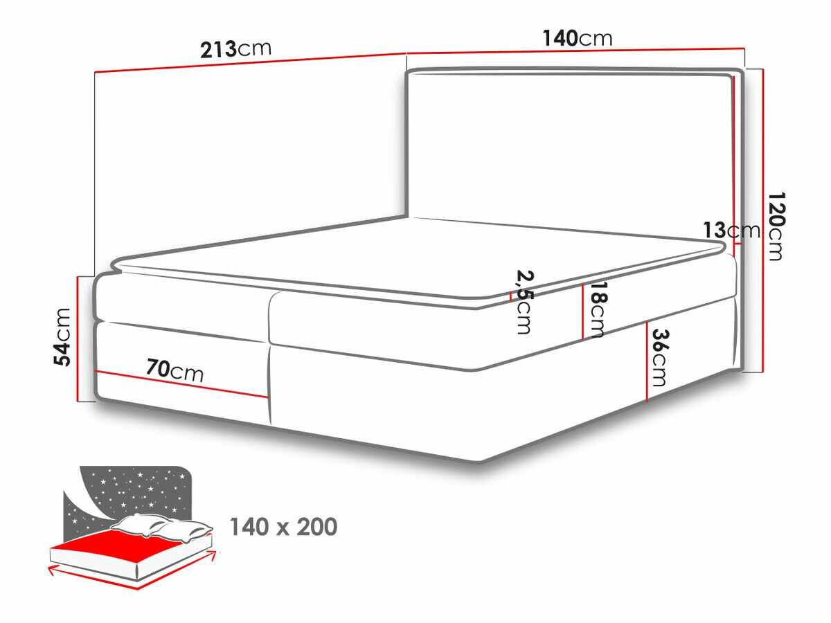 Pat boxspring Butyrum (Muna 02)