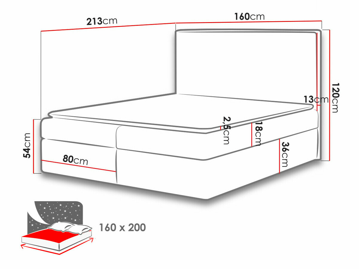 Pat boxspring Butyrum (Muna 14)