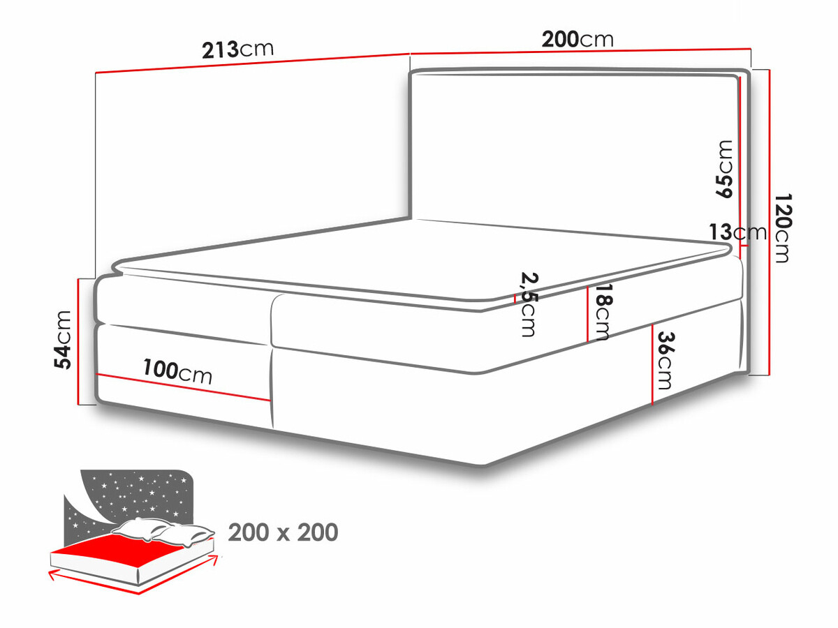 Pat boxspring Butyrum (Muna 19)