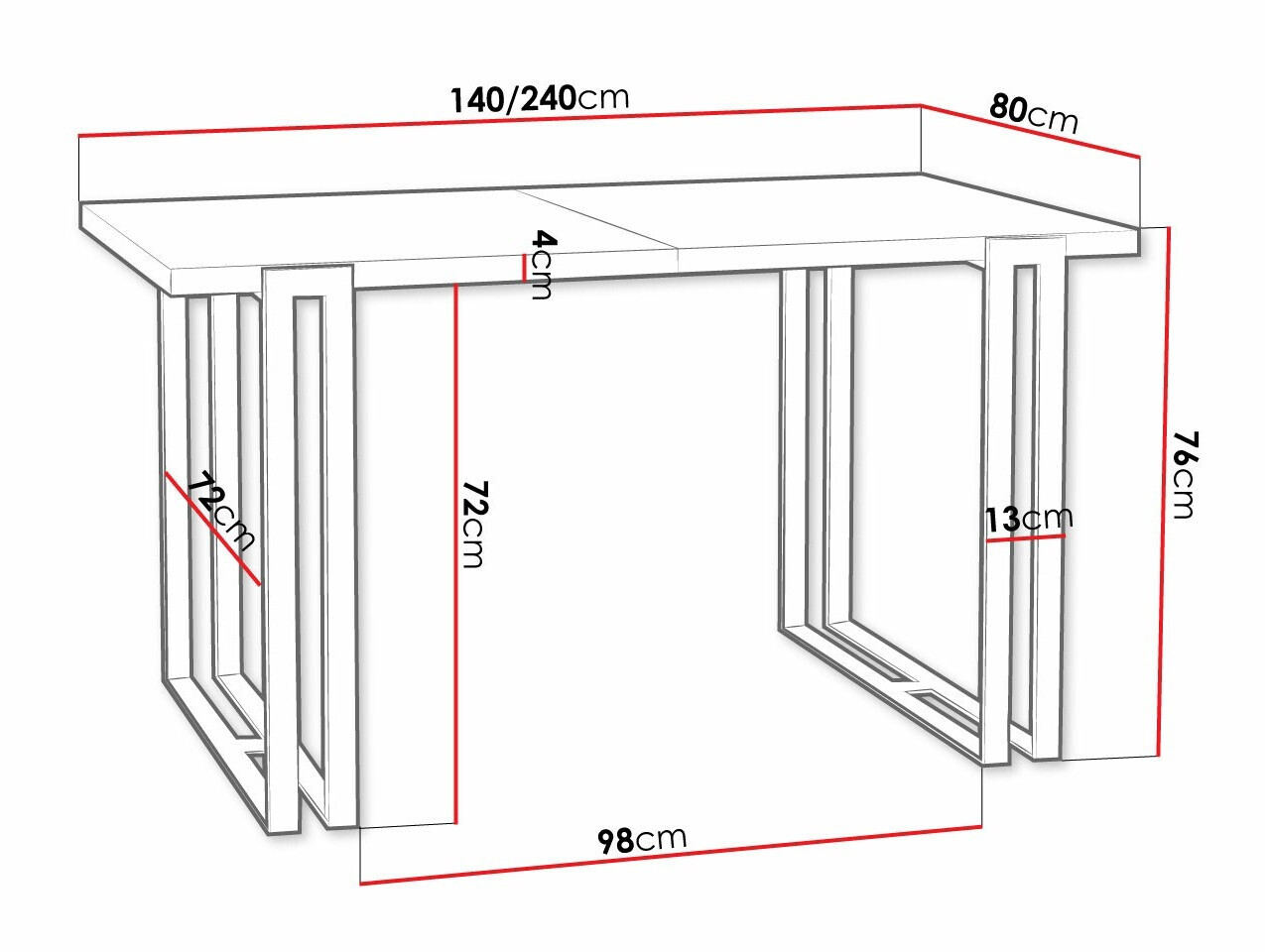 Masă Comfivo Sors (Maro + Negru)