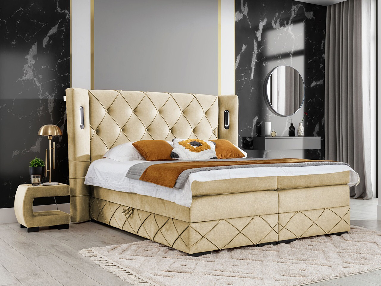 Pat boxspring Historia (Kameleon 04)