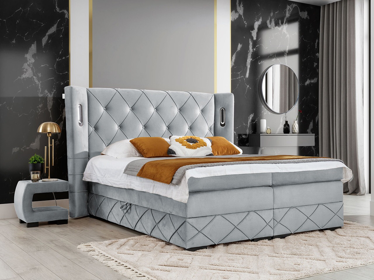 Pat boxspring Historia (Kameleon 84)