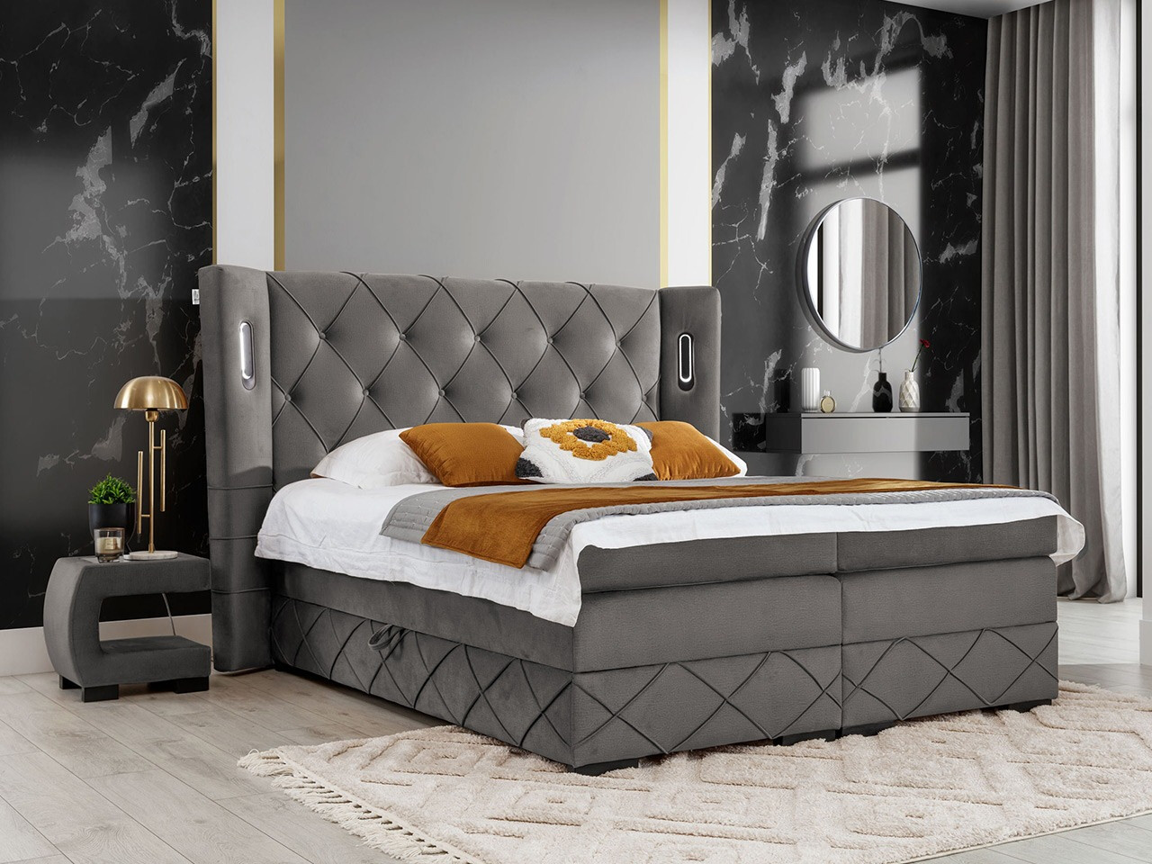 Pat boxspring Historia (Kameleon 92)