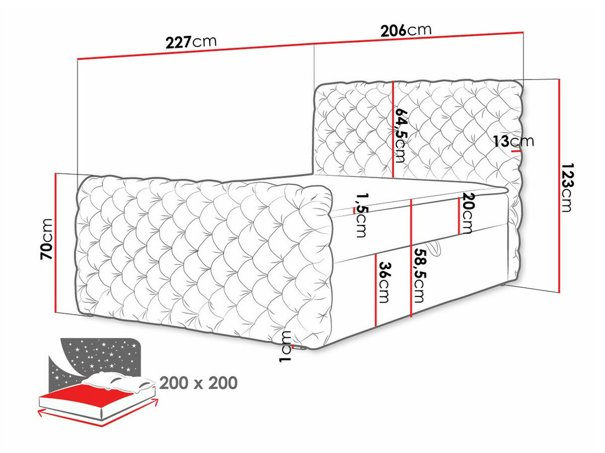 Pat boxspring Lac I (Velluto 30)