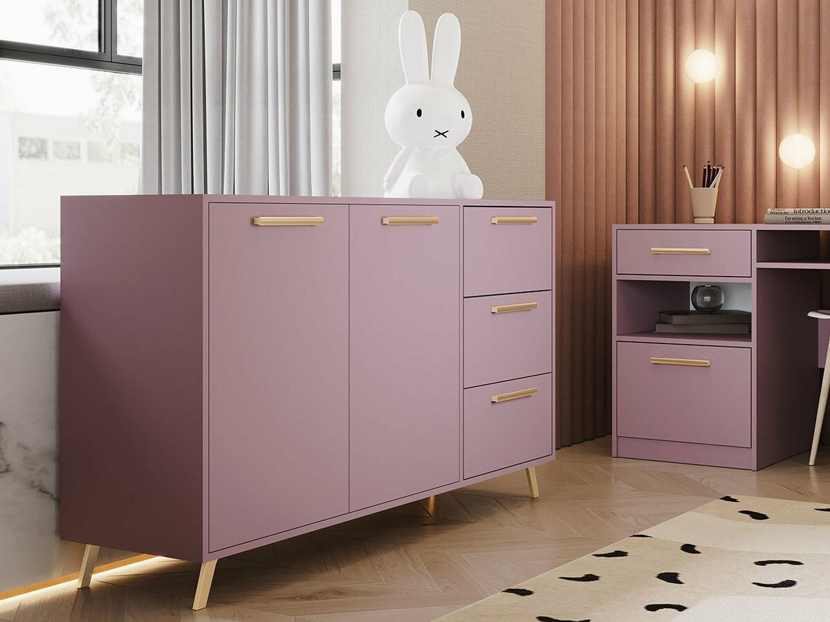 Comodă Rosa (Violet + Auriu)
