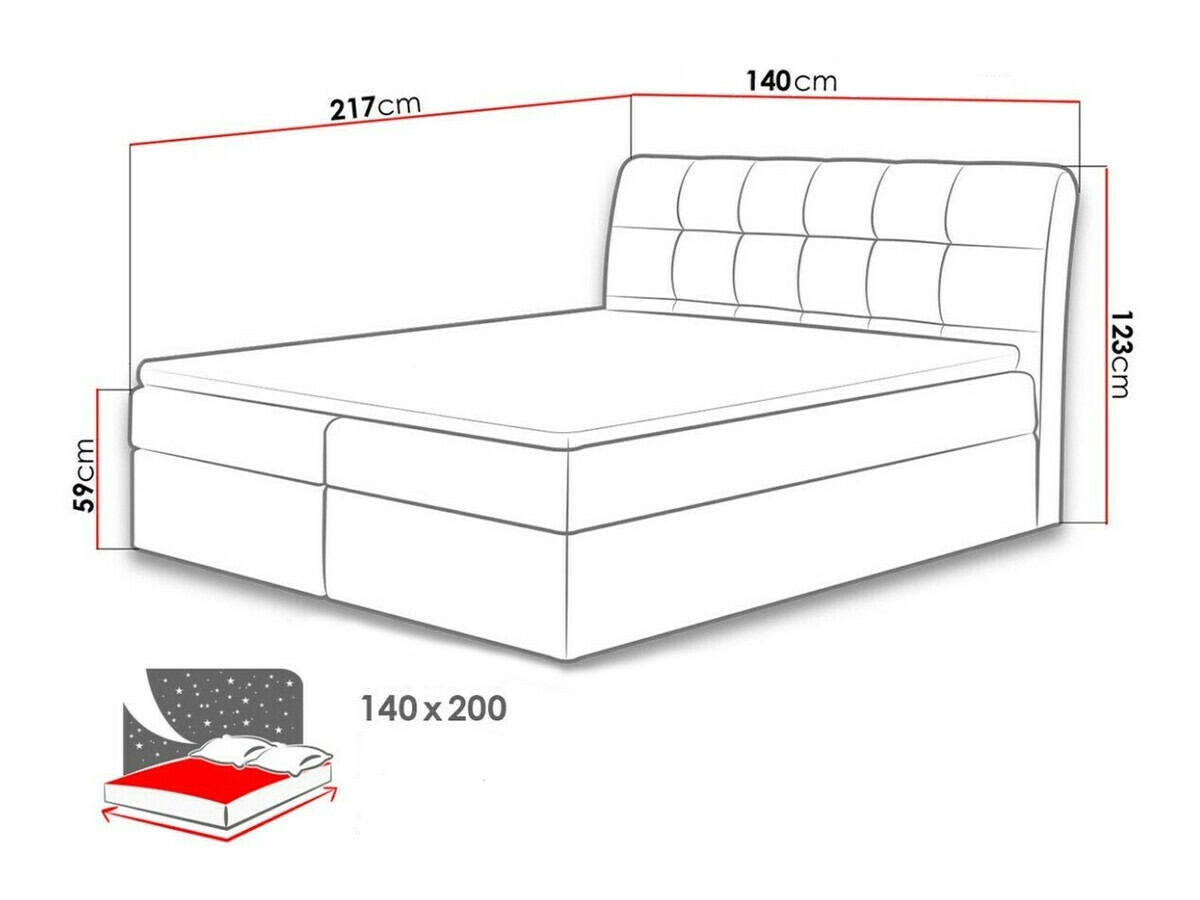 Pat boxspring Campania (Soft 011)