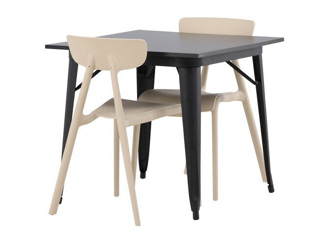 Set de dining Dallas 3896 (Negru + Bej)