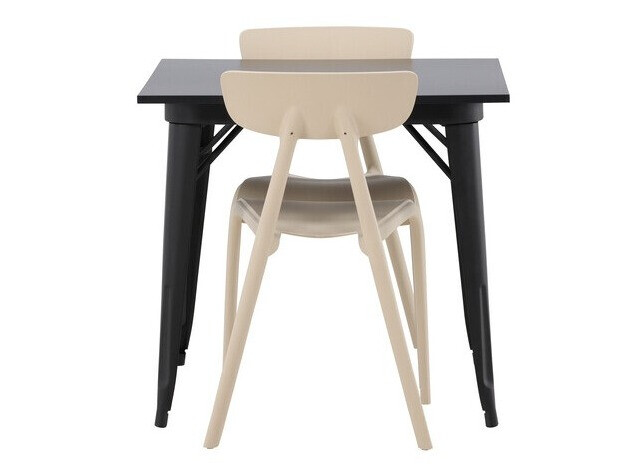 Set de dining Dallas 3896 (Negru + Bej)