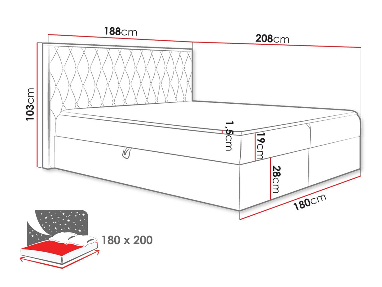 Pat boxspring Navis II (Twist 23)