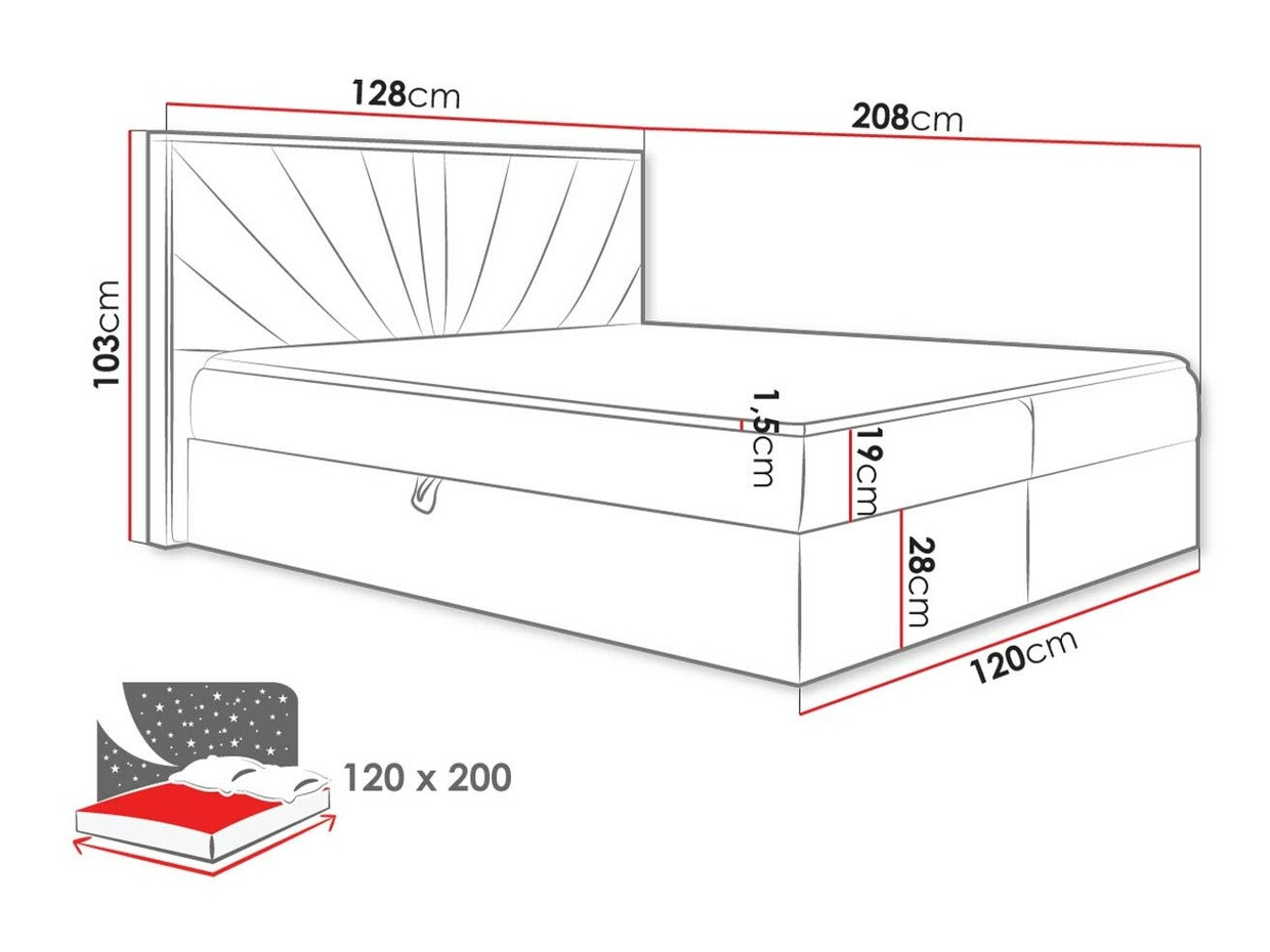 Pat boxspring Navis (Faro 7)