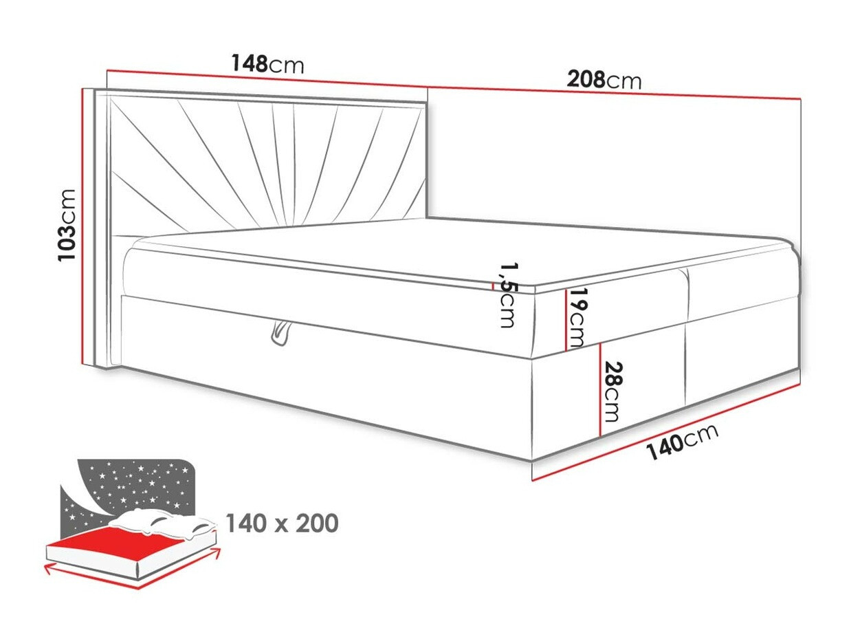 Pat boxspring Navis (Faro 7)
