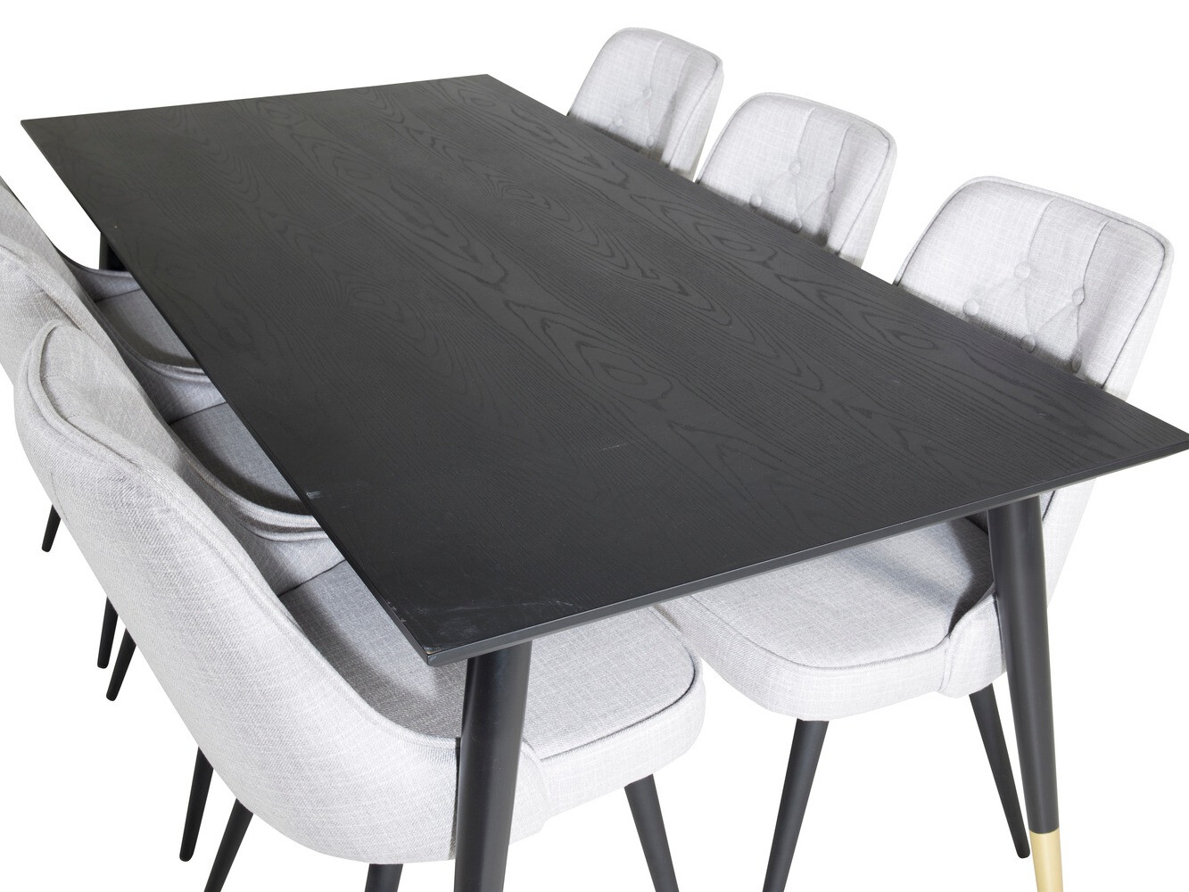 Set de dining Dallas 1256 (Gri + Negru)