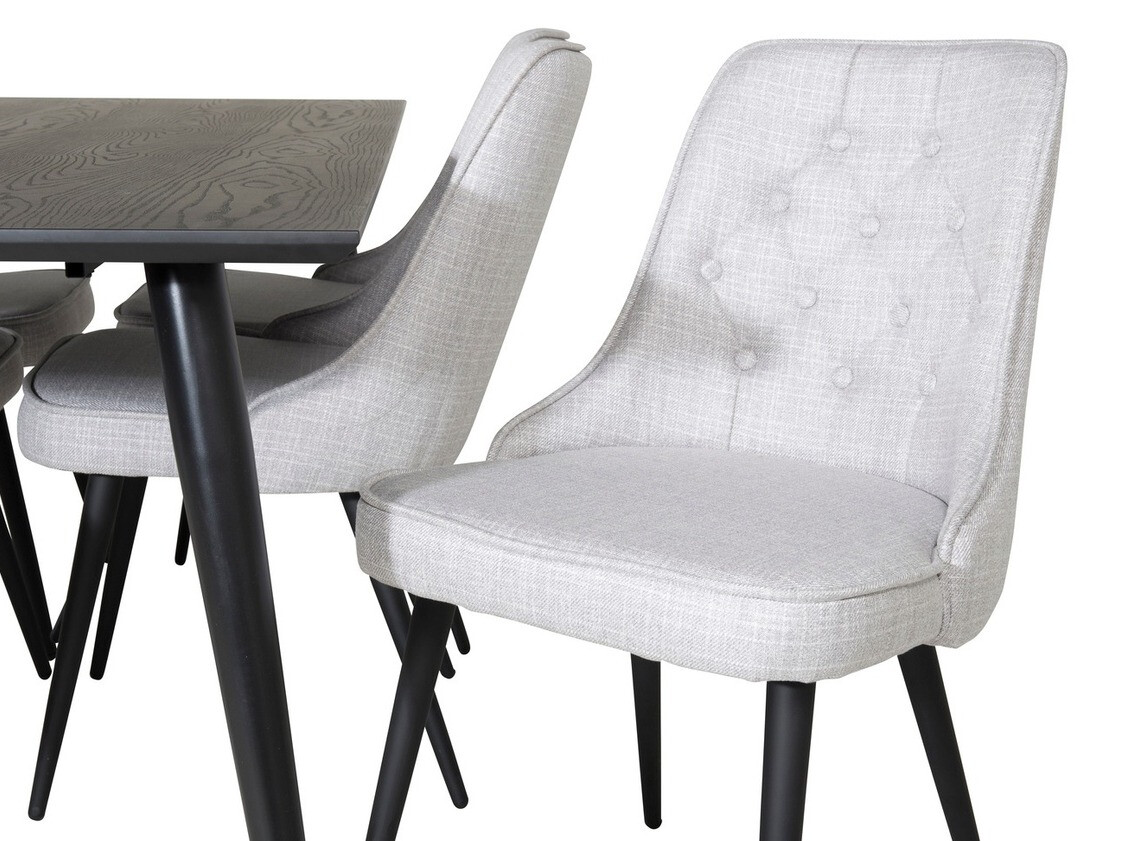 Set de dining Dallas 1256 (Gri + Negru)