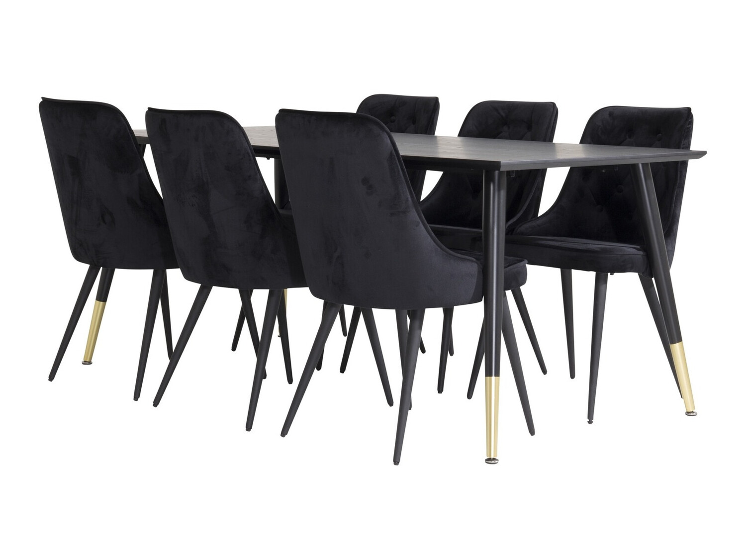 Set de dining Dallas 1256 (Negru)