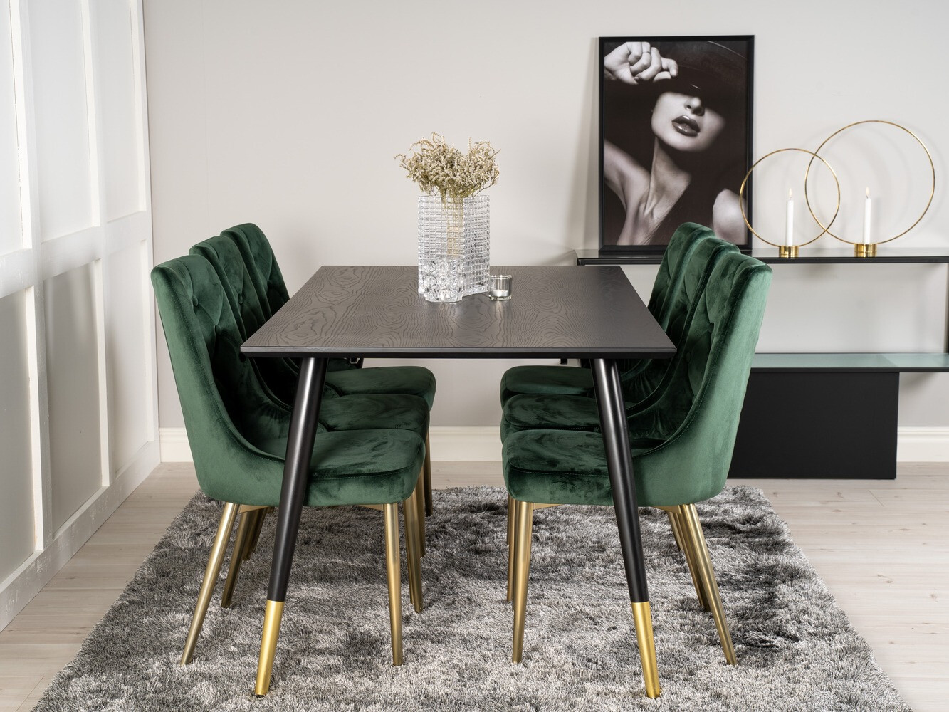 Set de dining Dallas 1256 (Verde + Auriu)