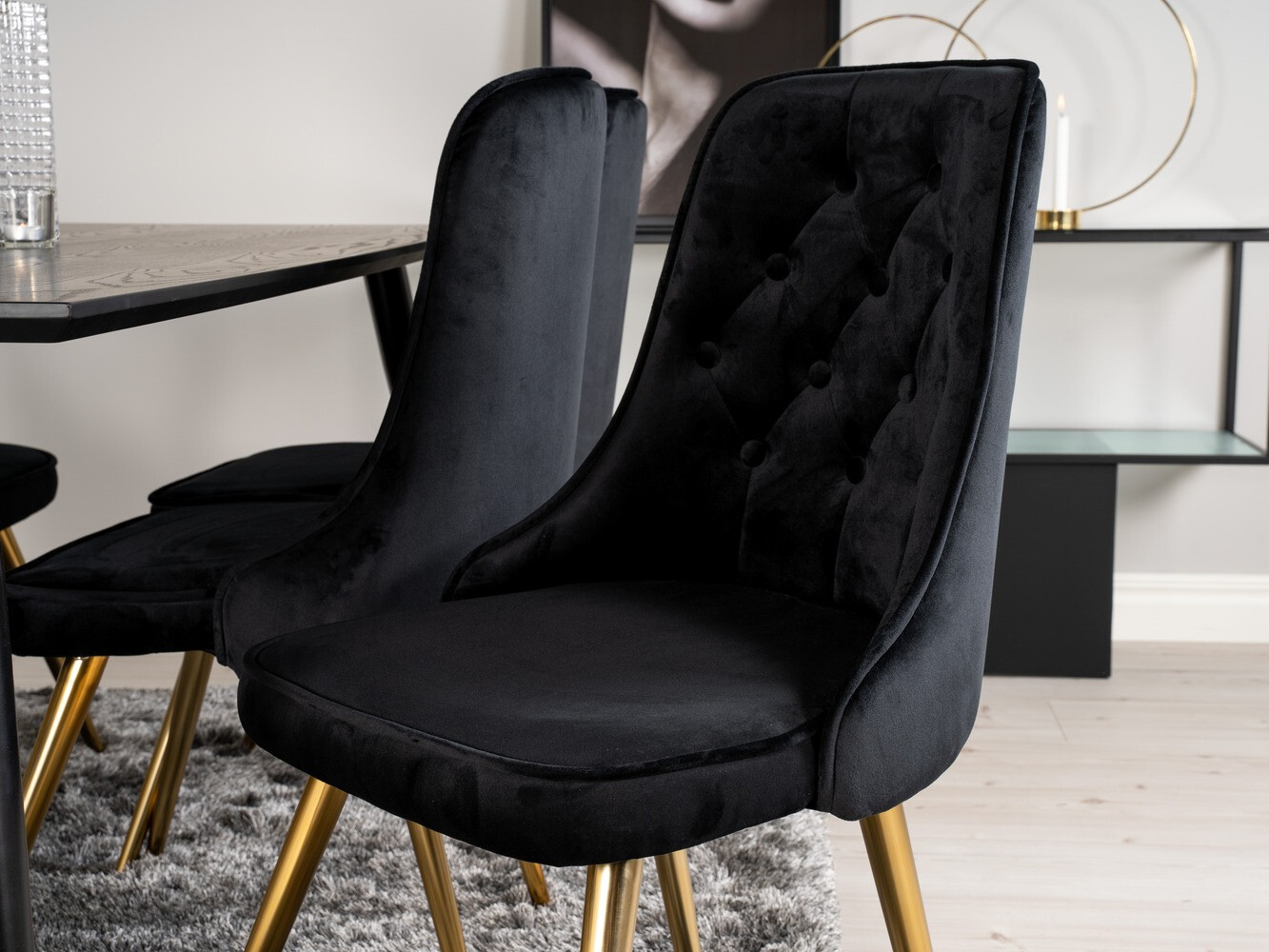 Set de mese Dallas 1256 (Negru + Auriu)