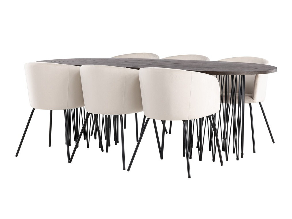 Set de mese Dallas 4063 (Crem + Negru)