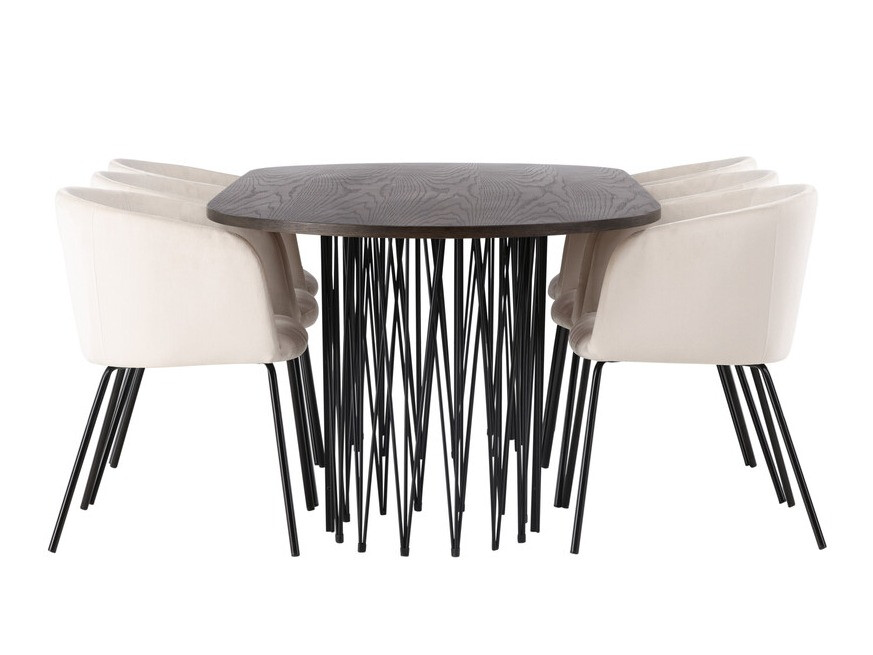 Set de mese Dallas 4063 (Crem + Negru)