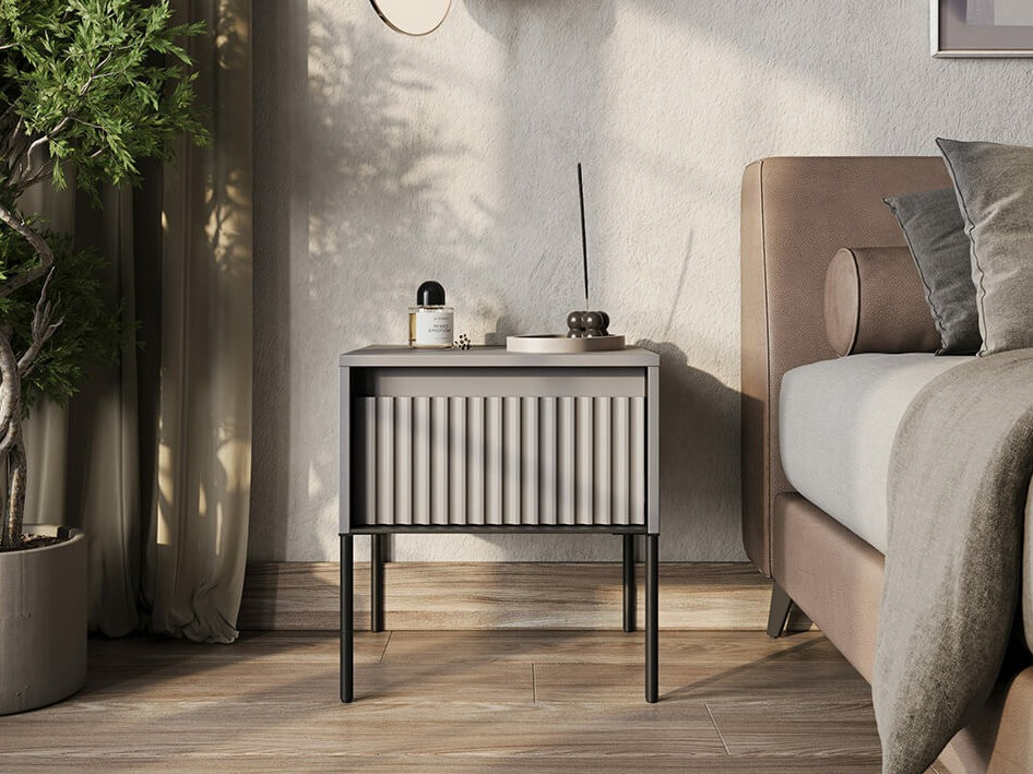 Noptieră Fernolu 111 (Gri + Negru)
