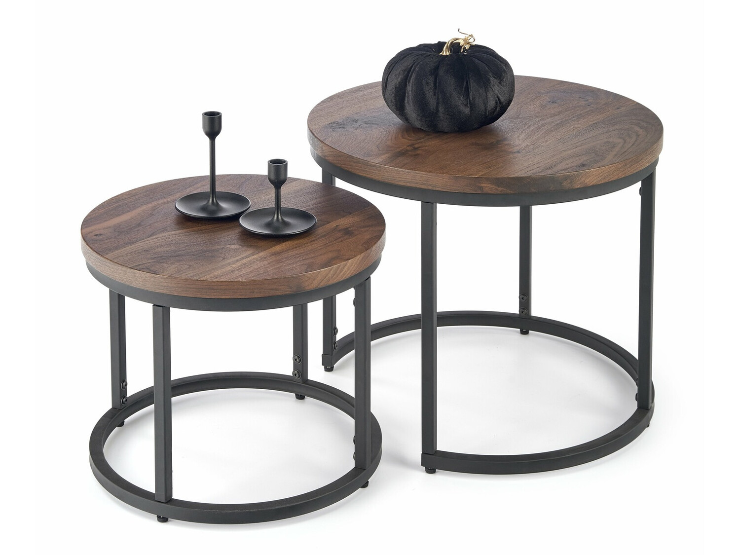 Set de măsuțe de cafea Houston 951 (Nuc + Negru)