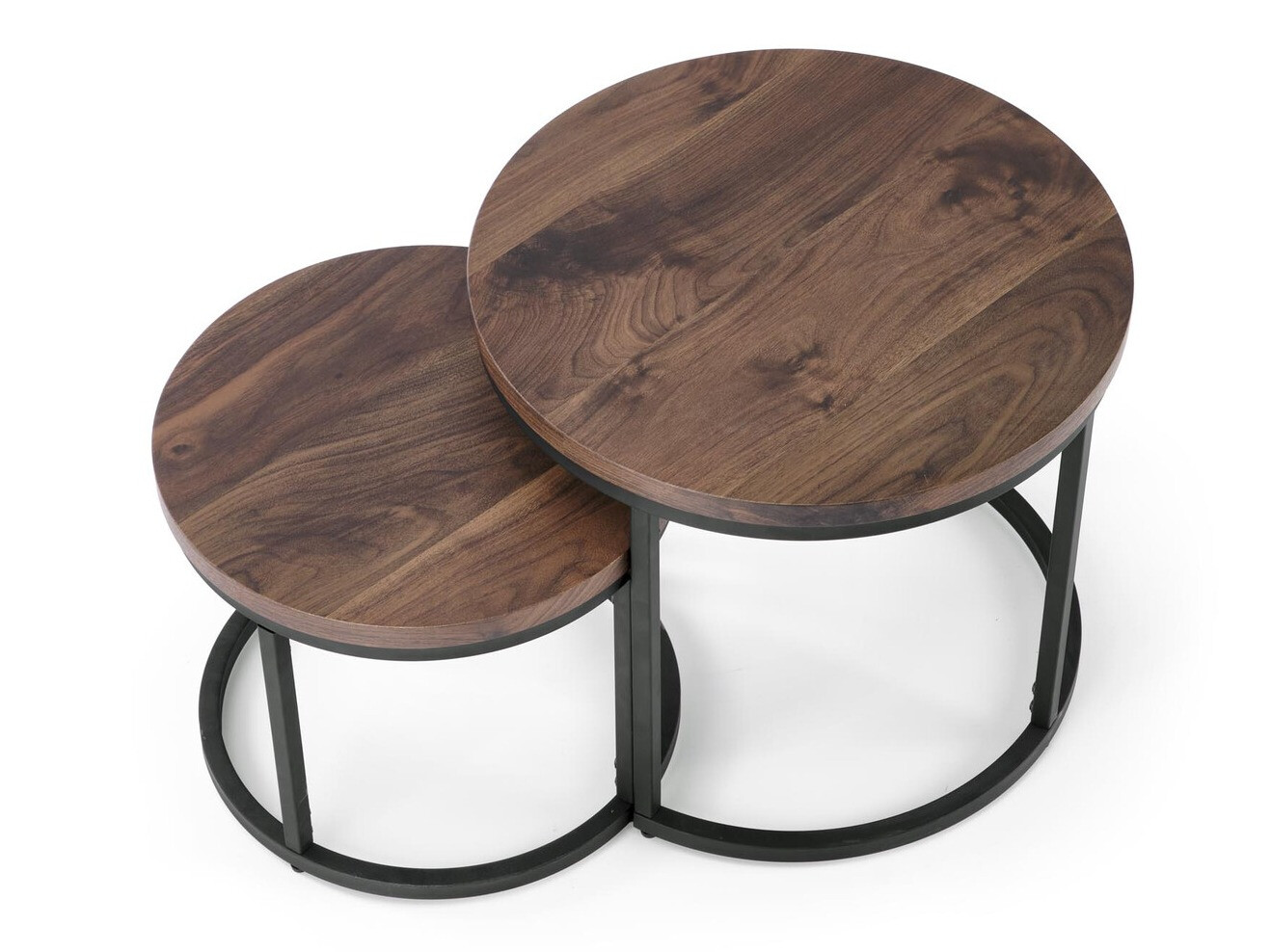 Set de măsuțe de cafea Houston 951 (Nuca + Negru)