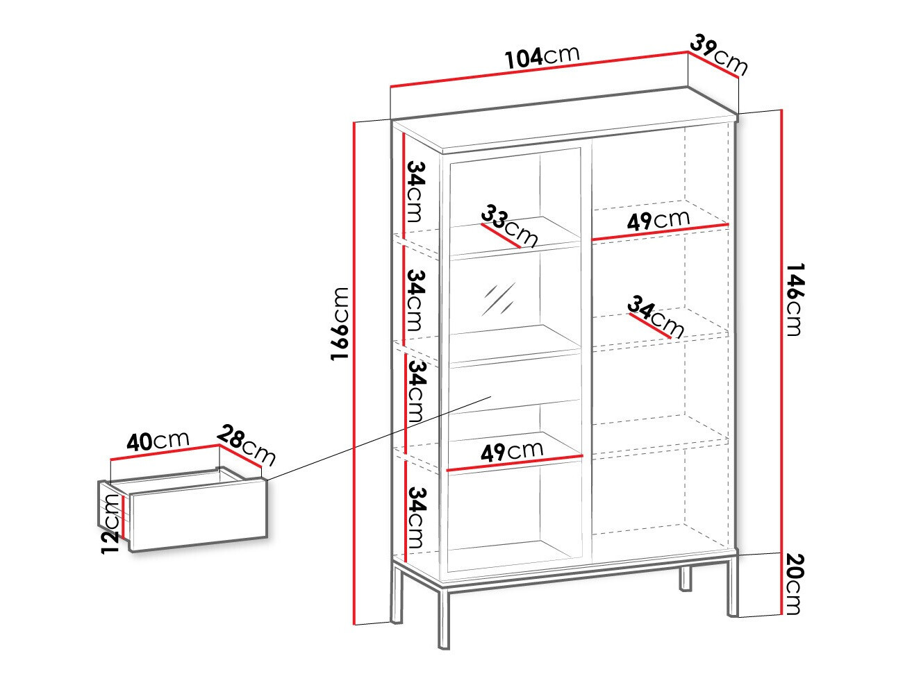Raft Manal (Negru + Stejar Wotan)