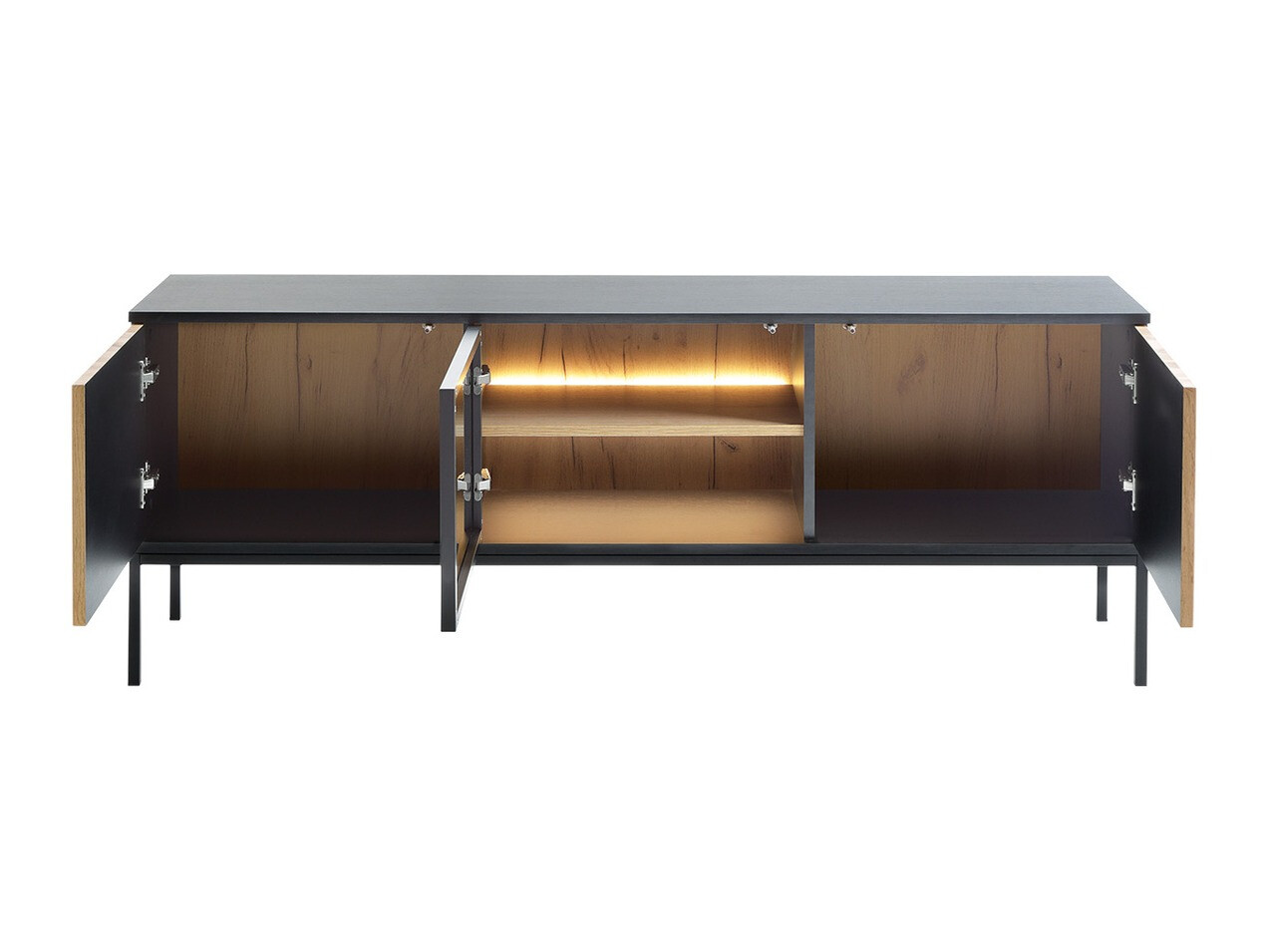 Set camera de zi Soferi 113 (Negru + Stejar Wotan)