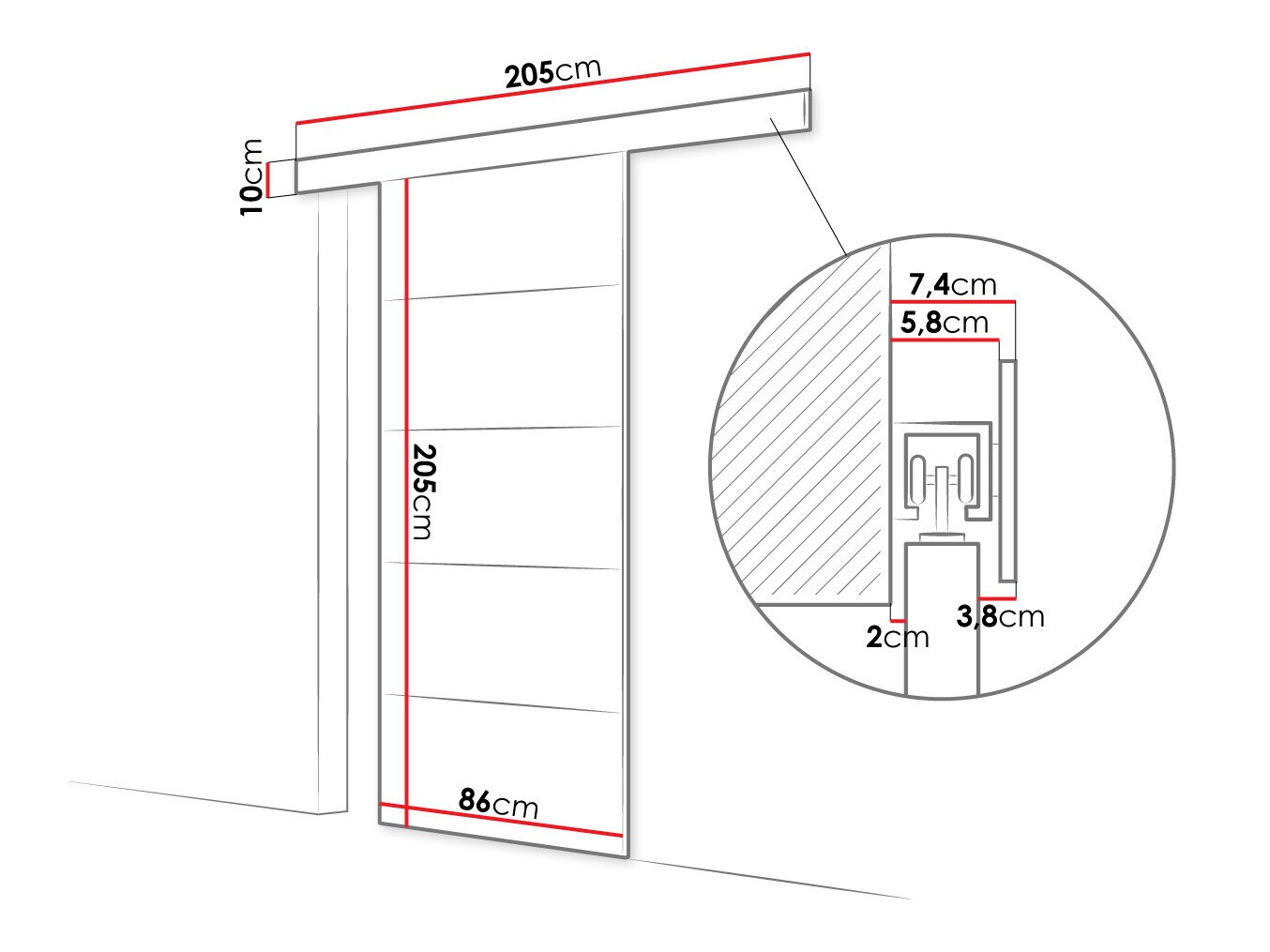 Uși glisante Closico Materia III (Stejar Sonoma)