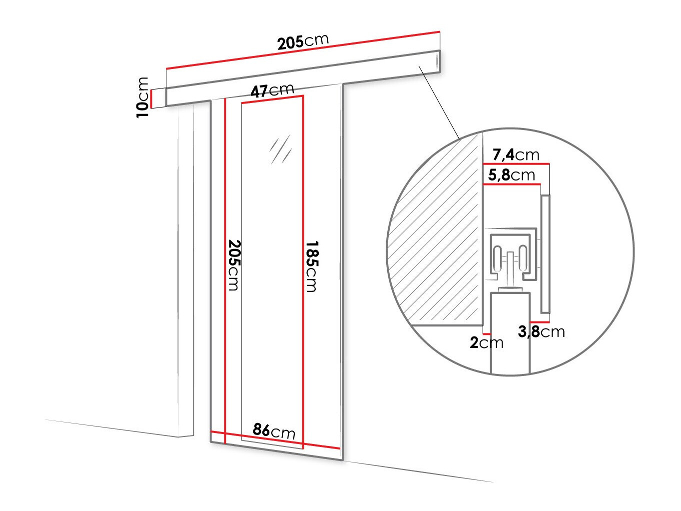 Uși glisante Closico Materia IV (Stejar Sonoma)