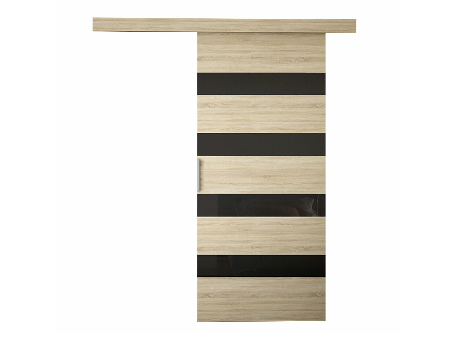 Uși glisante Closico Materia V (Stejar Sonoma + Negru)