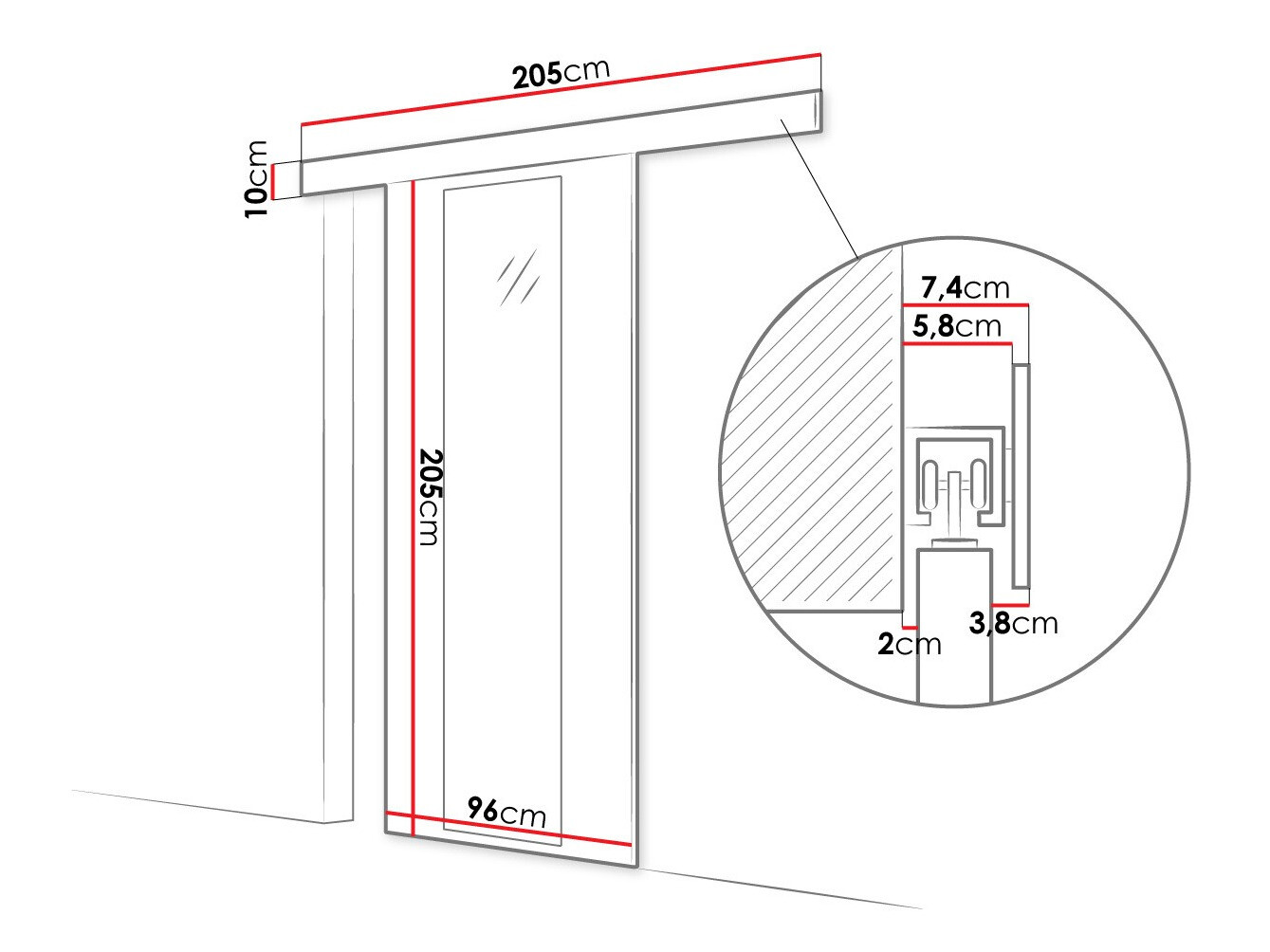 Uși glisante Closico Portalis IV (Stejar Sonoma)