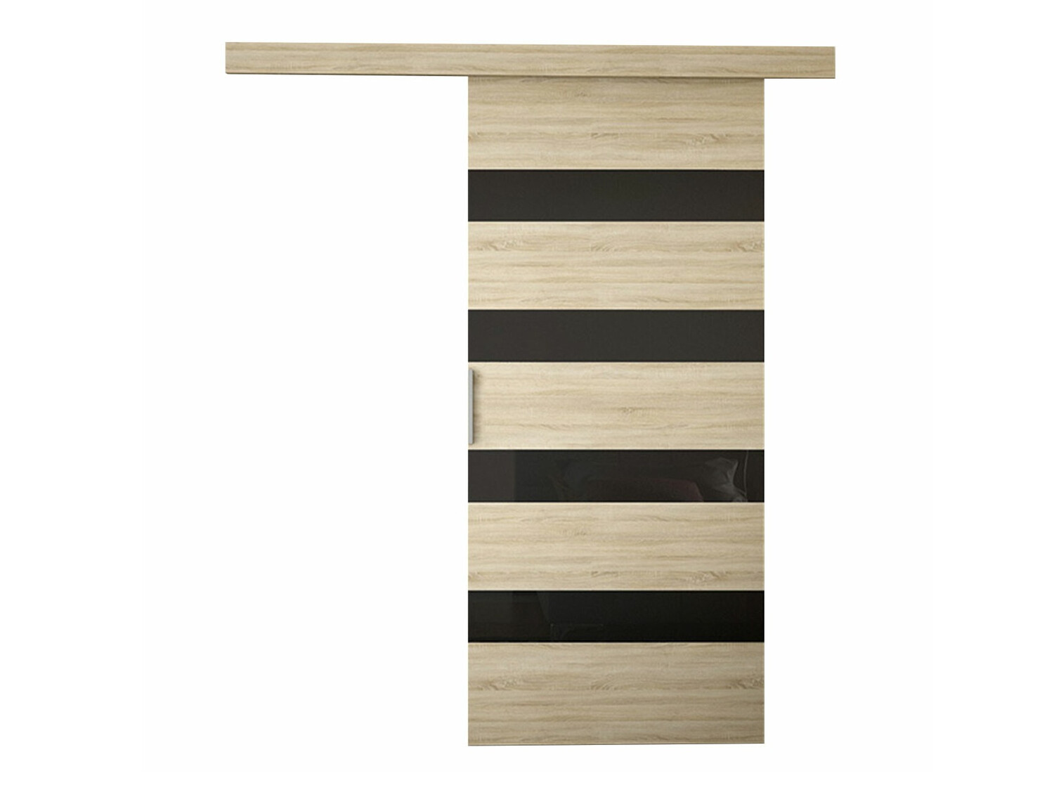 Uși glisante Closico Portalis V (Stejar Sonoma + Negru)