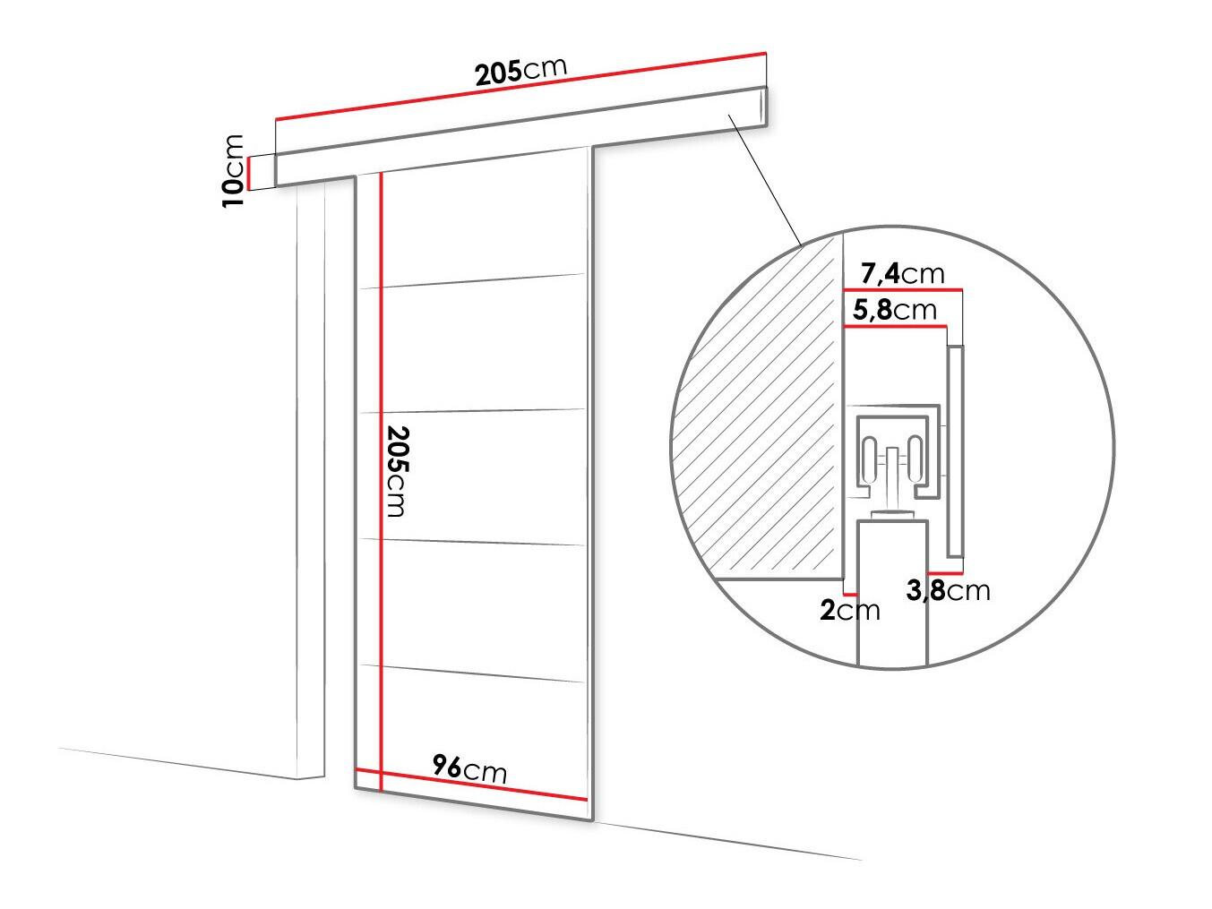 Uși glisante Closico Portalis III (Stejar Sonoma)